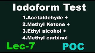 practical organic chemistry iit jee  iodoform test methyl ketone iodoform testmethyl carbinol [upl. by Elder]