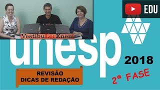 UNESP 2018  2ª FASE  Revisão e dicas para Redação [upl. by Atiuqcaj946]