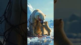 I found a bear caught in a fishing net sort sorts youtubeshorts bear [upl. by Peonir]