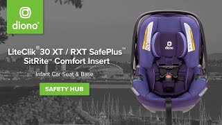 Diono® LiteClik®30 XT  RXT SafePlus™ SitRite™ Comfort Insert  Infant Car Seat and Base [upl. by Nuli]