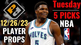 PRIZEPICKS NBA TUESDAY 1226 CORE PLAYER PROPS [upl. by Notyarb704]