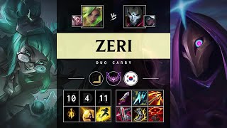 Zeri ADC vs Jhin Triple Kill Unstoppable  KR Master Patch 1419 [upl. by Elatnahs]