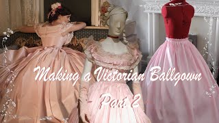 MAKING AN 1860s BALLGOWN part 2  Little Women  Pleating on the stand [upl. by Ylra]