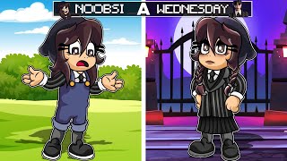 DE NOOBSI A WEDNESDAY ADDAMS😱😭 BEBENOOBSI SE CONVIETTE EN MERLINA WEDNESDAY ADDAMS [upl. by Retnyw985]