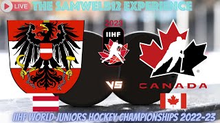 🔴Austria vs CANADA live  Play by PLay  WJC 2023 IIHF World Juniors 1229 [upl. by Tatiana401]