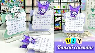 DIY Kawaii Calendar 2024  How to make kawaii desk calendar at home [upl. by Lamek]