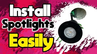 How To Install Spotlights In Your Ceiling  DIY  Electricians Life Vlog downlights [upl. by Jacinta446]