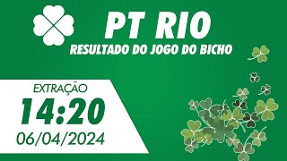 🍀 Resultado da PT Rio 1420 – Resultado do Jogo do Bicho de Hoje 06042024  AO VIVO [upl. by Tingey97]