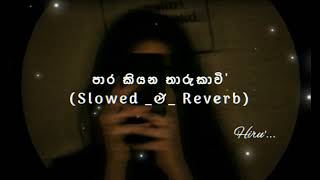 Para Kiyana Tharukawi  පාර කියන තාරුකාවි  Slowed amp Reverb OFFLINE093 [upl. by Oiralih]