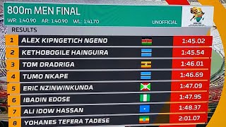 NGENO 🇰🇪 14502  DOUALA 24  23rd CAA African Athletics Senior Championships  Men’s 800m Final [upl. by Geordie]