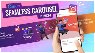 Seamless Carousels für Instagram auf Canva erstellen 2024 [upl. by Aham]