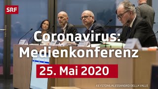 Medienkonferenz des BAG  25 Mai 2020  LIVE  SRF News [upl. by Balf]