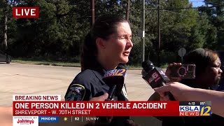 Shreveport police officer killed in crash on W 70th Street [upl. by Gleason]