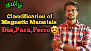 ClassificationMagneticMaterialsDiamagneticParamagneticFerromagneticPhysics 12TamilMurugaMP [upl. by Nol]