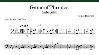 Game of Thrones cello sheet song music [upl. by Jacobah709]