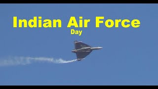 Indian Air Force Day SpecialTejas Aircraft Flying in Air Show [upl. by Llevra810]