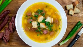 Split PEA Soup with smoked sausages [upl. by Ycnahc69]