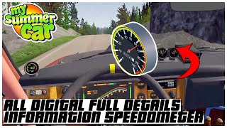 ALL DIGITAL FULL DETAILS INFORMATION SPEEDOMETER MY SUMMER CAR SPEEDOMETER 2023  Ogygia Vlogs🇺🇸 [upl. by Hemingway]