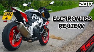 2017 Aprilia Tuono  RSV4 Electronics Review [upl. by Oraneg]