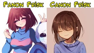 Fanon Frisk Vs Canon Frisk [upl. by Zinah]