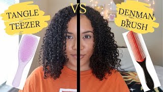 TANGLE TEEZER VS DENMAN BRUSH DUPE Which works best [upl. by Aznecniv]