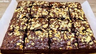 Chocolate Brownie Recipe  Moist amp Fudge Brownie Recipe  Home Made Brownie Recipe In Malayalam [upl. by Gavriella113]