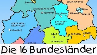 💡 Die 16 Bundesländer  Kinderlieder zum Lernen [upl. by Notsuoh705]