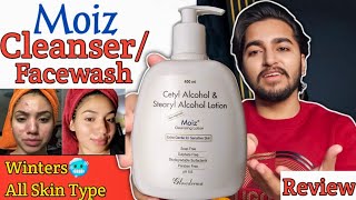 Moiz Cleansing LotionFace Wash Review  Moiz Cleanser Uses and Benifits in Hindi [upl. by Otineb]