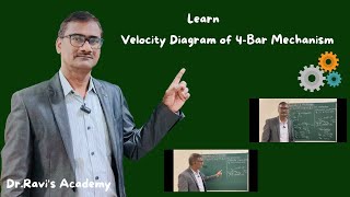 Velocity Diagram of 4bar mechanism Kinematics of Machinery [upl. by Kilby22]