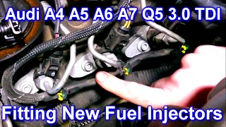 Fitting New Fuel InjectorsSeals On A 30 TDI For The Audi A4 A5 A6 A7 and Q5 2010 to 2015 [upl. by Blythe374]