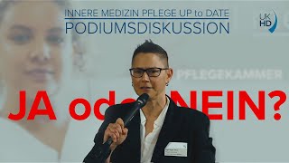 Pflegekammer JA oder NEIN Talkrunde im Rahmen der Fortbildungsserie quotInpudquot am UKHD [upl. by Yrtua229]