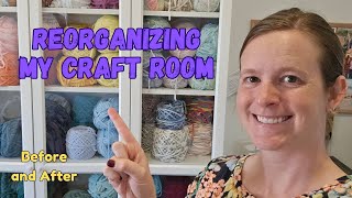 Reorganizing my Craft Room  Before and After [upl. by Massingill]