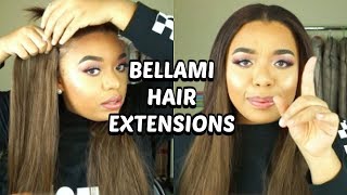 22 INCHES LONG  HOW TO  BELLAMI CLIP IN HAIR EXTENSIONS [upl. by Dranyer]