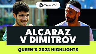 Carlos Alcaraz amp Grigor Dimitrov Highlights  Queens 2023 Highlights [upl. by Charmain168]