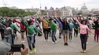 Bollywood flashmob at the iconic Southbank London [upl. by Eeltrebor]