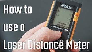 How to use a Laser DistanceRange Measure  distanceareavolumepythagorus TACKLife review [upl. by Ahsinrats]