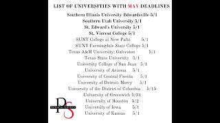 UNIVERSITIES DEADLINES APRIL MAY JUNE shorts scholarship deadlines studyabroad [upl. by Enelak570]