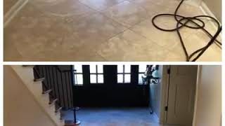 Travertine floor cleaning refinishing amp polishing in Memphis TN by RotoClean Services [upl. by Yspyg]