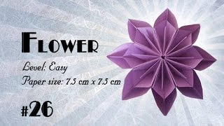 Origami Tutorial  How to fold Origami Kusudama Flower stepbystep  DIY [upl. by Witha]