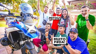 REAÇÃO DOS MEUS AMIGOS AO VER A MINHA MOTO NOVA BMW 1300 😱 [upl. by Tifanie]