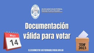 Elecciones Provinciales y Municipales 2023 Documentos válidos para votar [upl. by Dis63]