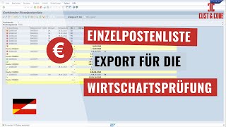 Export der Einzelpostenliste  für den Wirtschaftsprüfer deutsch [upl. by Elwee338]