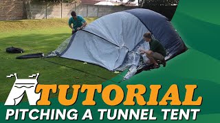 How to pitching a Tunnel Tent Tutorial Video [upl. by Eneiluj]