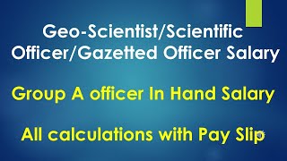 upsc geoscientist salary  scientist salary in india geoscientist salary group A officer salary [upl. by Waechter]