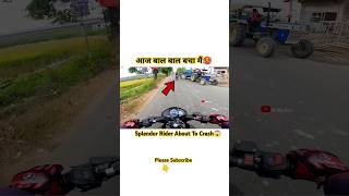 crashed with Tractor😱 viral bike crash shorts shortsfeed motovlog raider police 2024 1m [upl. by Arbmahs]