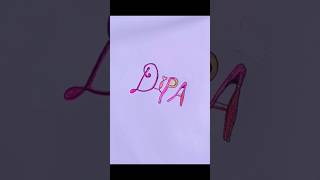 D For Dipa Name Drawing shorts shortsfeed worddrawing [upl. by Edwards989]