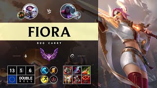 Fiora ADC vs Varus  EUW Master Patch 1413 [upl. by Oramlub]