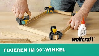 Eckenspanner Zum Fixieren im 90°Winkel  wolfcraft [upl. by Penelope]