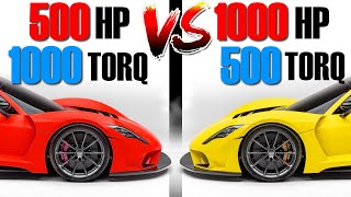 Whos faster Explained and Simulated  Horsepower vs Torque [upl. by Irfan]