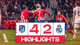 HIGHLIGHTS  ATLÉTICO DE MADRID 42 REAL MADRID  COPA DEL REY [upl. by Nnayllek182]